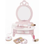 CLASSIC WORLD Dřevěný toaletní stolek pro dívky se zrcadlem + 11 ks – Hledejceny.cz