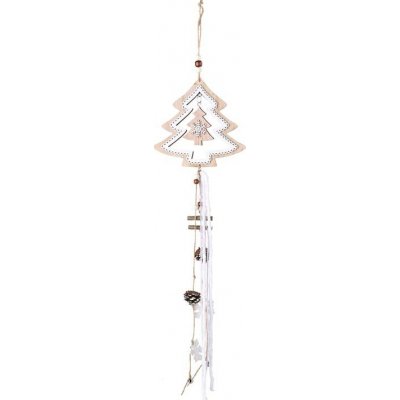 Závěs dřevo 180x173 mm, strom přírodní, bílá – Hledejceny.cz