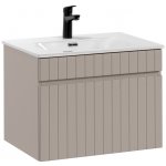 Comad Koupelnová skříňka s keramickým umyvadlem Iconic Cashmere 60 cm - černá mat – Sleviste.cz