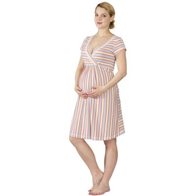 Rialto těhotenská a kojící noční košile Gochett pruhovaná 0267