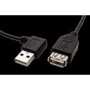 Goobay 95702 USB 2.0 prodlužovací A-A, M-F, lomený vpravo, 30cm