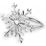 Prima-obchod Kovový kroužek na ubrousek vánoční vločka, barva 1 stříbrná – Zboží Mobilmania