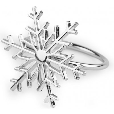 Prima-obchod Kovový kroužek na ubrousek vánoční vločka, barva 1 stříbrná – Zboží Mobilmania