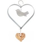 Esschert Design XXL Krmítko pro ptáčky Romantic s ptačím zobem 24 x 3 x 34 cm zinkové šedé – Hledejceny.cz