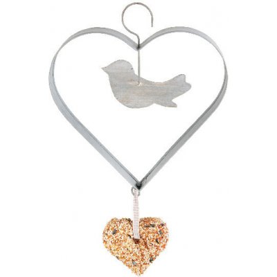Esschert Design XXL Krmítko pro ptáčky Romantic s ptačím zobem 24 x 3 x 34 cm zinkové šedé – Hledejceny.cz