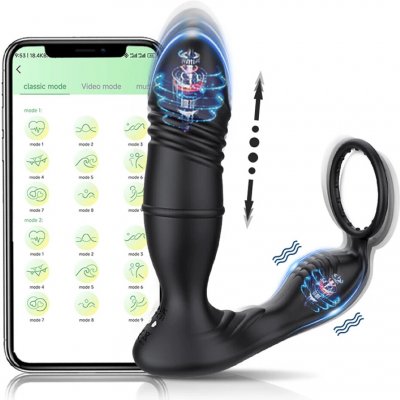 Logvin Elox Vibrační teleskopický stimulátor prostaty Černá – Zboží Dáma