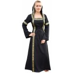 Outfit4Events Středověké Eleanor s kapucí černé – Zboží Dáma