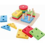 Bigjigs motorická Nasazování tvarů na tyč Toys BB033 – Zboží Mobilmania