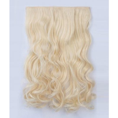 Vlasy clip in 130 g - světlé blond vlasové příčesky vlnité 50 cm – Hledejceny.cz