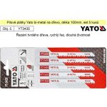 YATO list pilový do přímočaré pily 100 mm na dřevo TPI6 5 ks Bi-Metal YT-3435