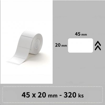 Niimbot R A2A18918901 45 x 20 mm 320 ks Bílé pro B21 B21S B3 B1S – Zboží Dáma