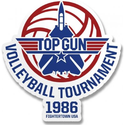 HYBRIS PRODUCTION AB samolepka Top Gun Volleyball Tournament 9 cm – Sleviste.cz