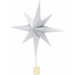 Home Styling Collection Špička na vánoční stromeček hvězda z papíru 30 cm stříbrná – Zboží Mobilmania