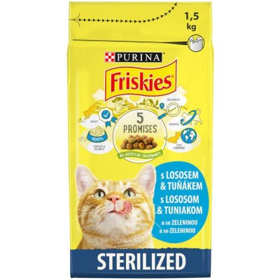 FRISKIES Sterile Cats losos se zeleninou 1,5 kg