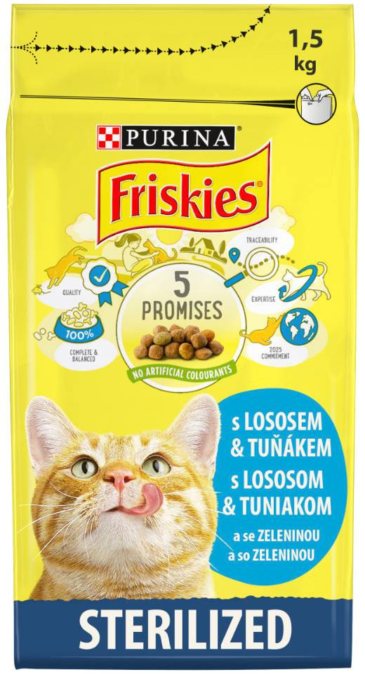 FRISKIES Sterile Cats losos se zeleninou 1,5 kg