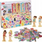 MAGNETICKÁ HRA OBLÉKÁNÍ PUZZLE DŘEVĚNÉ PUZZLE MAGNETY MONTESSORI – Hledejceny.cz