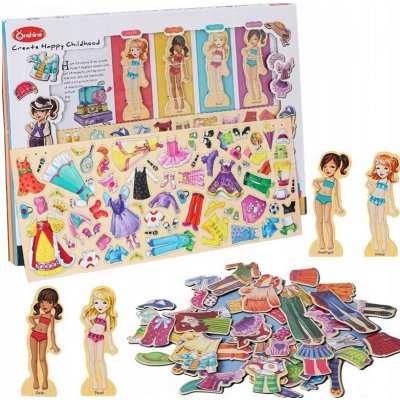 MAGNETICKÁ HRA OBLÉKÁNÍ PUZZLE DŘEVĚNÉ PUZZLE MAGNETY MONTESSORI – Hledejceny.cz