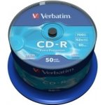 Verbatim CD-R 700MB 52x, printable, 50ks (43309) – Zboží Živě