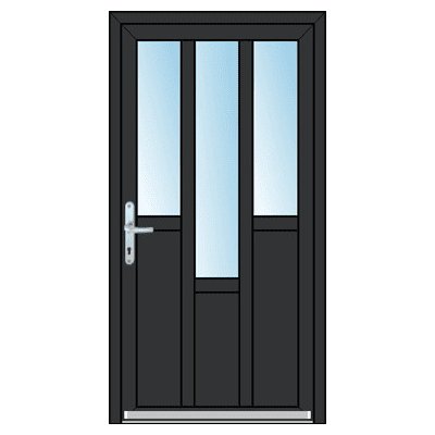 OknaDvereNaMiru.cz Vchodové plastové dveře SLOUPKOVÉ Gizela zlatý dub 90 x 210 cm – Sleviste.cz