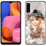 Pouzdro mmCase Gelové Samsung Galaxy A20S - holčička s kloboukem