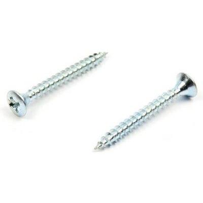 Vrut do dřeva zápustná čočková hlava 4,5x45 mm, zinek bílý – Hledejceny.cz