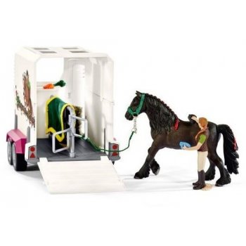 Schleich Pick-up s koňským přívěsem