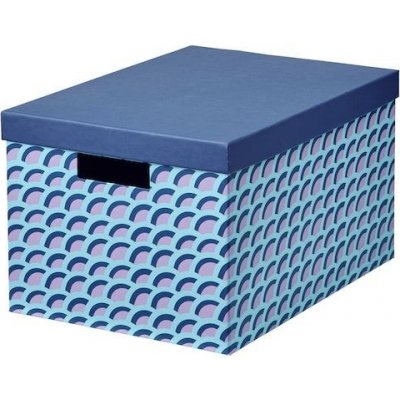 TJENA Papírová krabice s víkem 25x35x20 cm modrá od 135 Kč - Heureka.cz