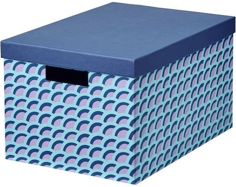 TJENA Papírová krabice s víkem 25x35x20 cm modrá od 135 Kč - Heureka.cz