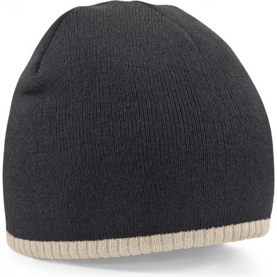 Beechfield dvoubarevná zimní čepice beanie černá – Zboží Mobilmania
