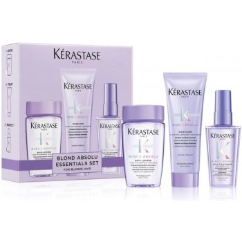 Kérastase Blond Absolu Discovery sada pro zesvětlené vlasy Bain Lumiere 80 ml + Cicaflash 75 ml + olej Cicaextreme 50 ml