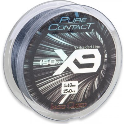 Iron Claw šňůra Pure Contact X9 šedá 150m 0,16mm