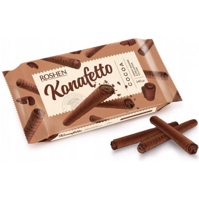 Roshen Konafetto trubičky s kakaovou náplní 140 g – Zboží Dáma