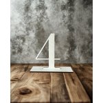 Dekorační dřevěná číslice na stůl Číslice: 1 – Zboží Dáma