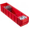 Úložný box Allit Plastový regálový box ShelfBox 91 x 400 x 81 mm červený