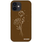Picasee Fashion Case pro Apple iPhone 12 mini - Brown flowers – Hledejceny.cz
