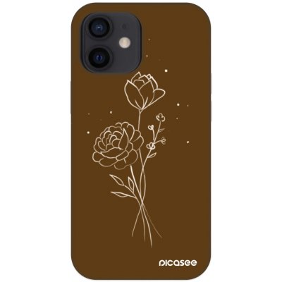 Picasee Fashion Case pro Apple iPhone 12 mini - Brown flowers – Hledejceny.cz