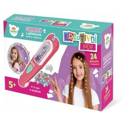 Třpytivé diamanty do vlasů s aplikátorem plast 18x4cm s doplňky – Zboží Dáma