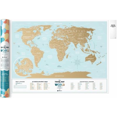 1DEA.me Stírací mapa světa Travel Map Holiday Lagoon