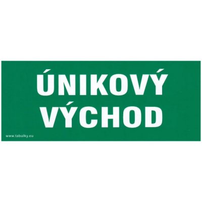 Únikový východ 210x87mm - samolepka – Zboží Dáma