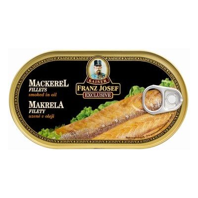 Franz Josef Kaiser Makrela uzená filety v oleji 12 x 170 g – Zboží Mobilmania