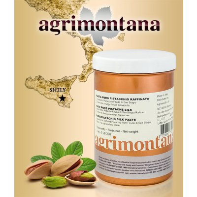 Agrimontana Pasta 100% pistáciová z pistácií Bronte obec Feudo San Biagio 1 kg – Sleviste.cz