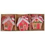 Závěs dřevo domečky mix perníčky 9 ks barevná 7,5x8 cm – Hledejceny.cz