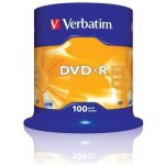 Verbatim DVD-R 4,7GB 16x, Advanced AZO, cakebox, 100ks (43549) – Hledejceny.cz