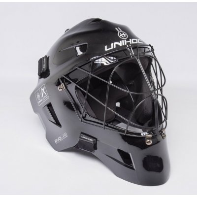 Unihoc Goalie Mask Unihoc ALPHA PRIME EVOLAB black cage – Sleviste.cz