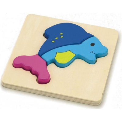 Studo Wood puzzle Delfínek 3 dílky – Zboží Mobilmania