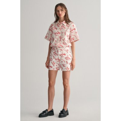 Gant ŠORTKY TEXT PRINT JEANS SHORTS červená – Sleviste.cz