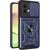 Pouzdro a kryt na mobilní telefon Motorola Shield4U Shockproof Camera Sliding kryt Motorola Moto G84 5G XT2347 s uzavřením kamery modrý