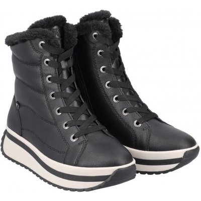 Rieker polokozačky W0963-01 černá – Zboží Mobilmania