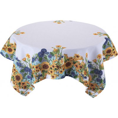 decoDoma Středový ubrus s potiskem SLUNEČNICE 85x85 cm – Zboží Dáma