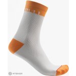 Castelli VELOCISSIMA 12 dámské ponožky slonovina/oranžová – Zboží Mobilmania